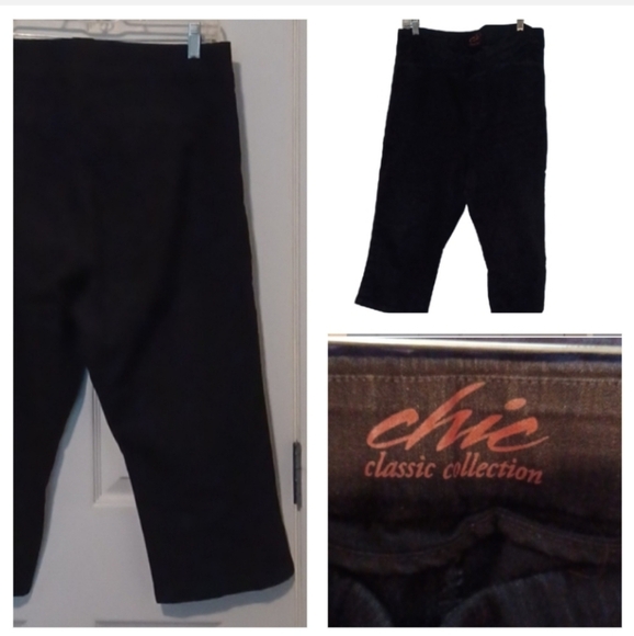 💙🐾Black Cropped Pants - Picture 1 of 9